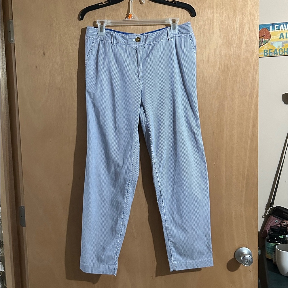 NWOT Talbots Blue and White Striped Chino Pants